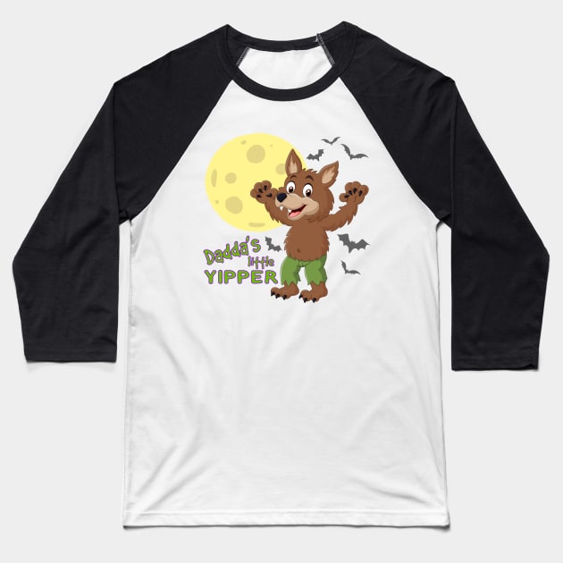 Dadda's Little Yipper - ABDL Baby Fur Werewolf Baseball T-Shirt by NaughtyBoyz